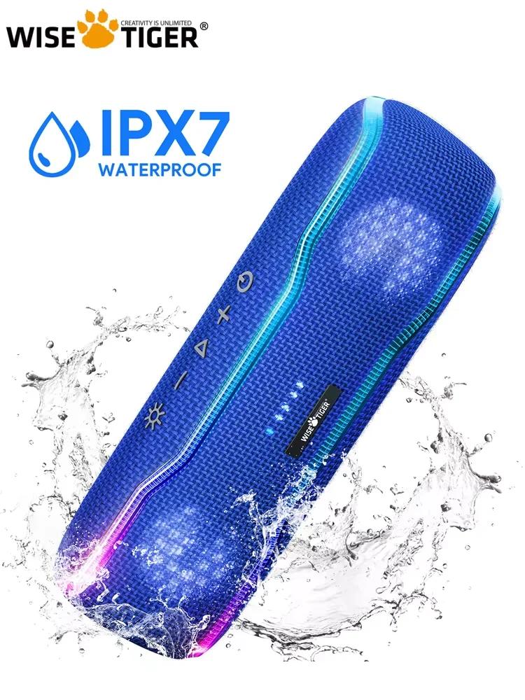 WISETIGER-Haut-parleur Bluetooth F10C, 25W, étanche IPX7, boîtier de son sans fil portable extérieur