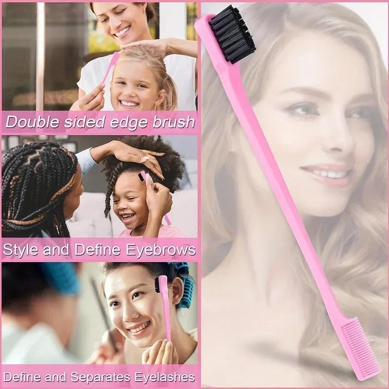 7 pièces/ensemble accessoires de beauté des cheveux poils queue de Rat bord peigne brosse à sourcils