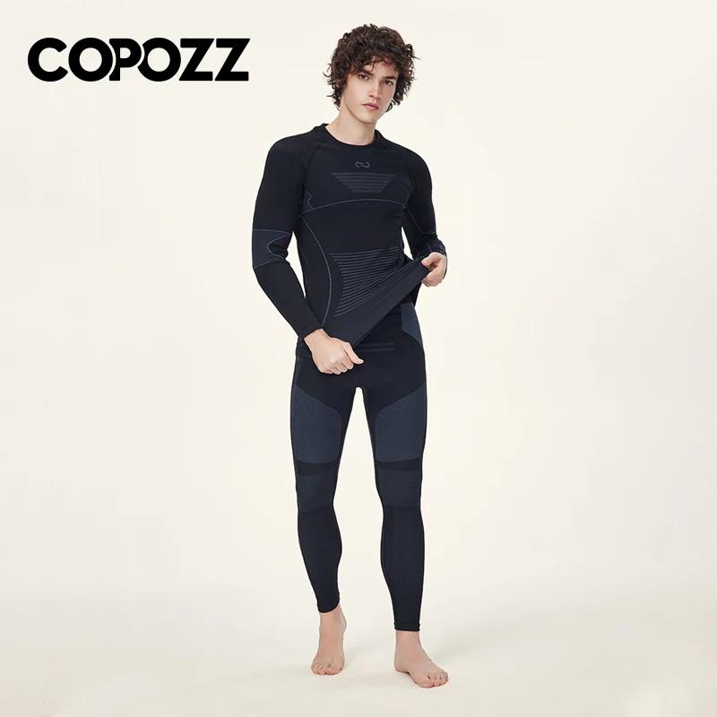 COPOZZ hommes femmes Ski sous-vêtement thermique ensembles Sport séchage rapide survêtement Fitness