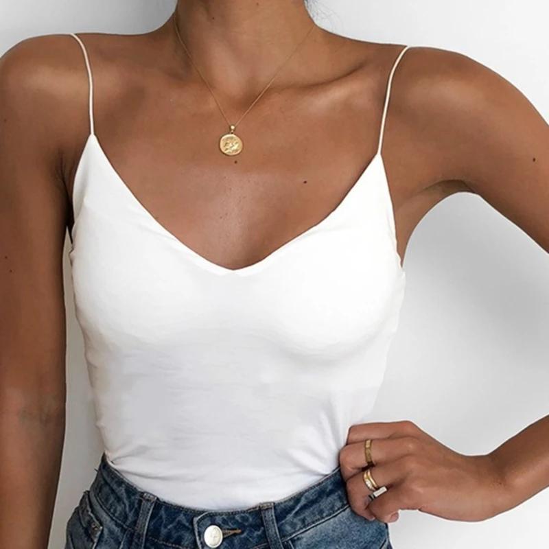 Camisole en Fibrisole Sexy pour Femme, Camisole Mince, Glaçure Précieuse, Bretelles Féminines, Basiq