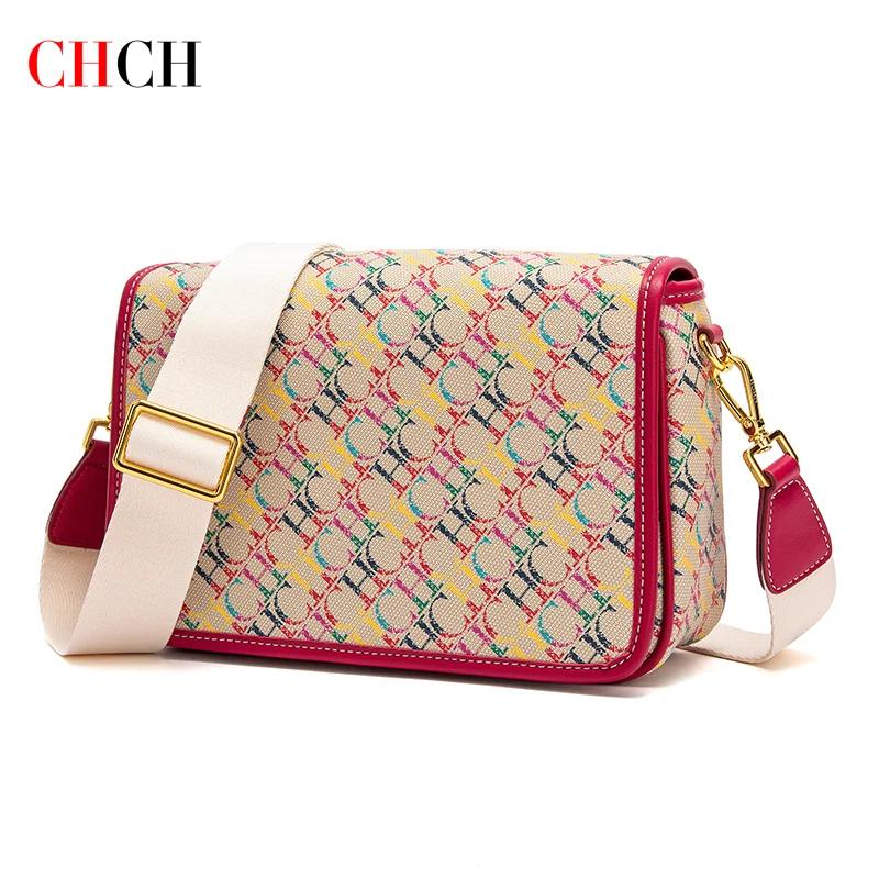 CHCH – sac de selle pour femmes, nouvelle marque, lettre imprimée, sac à bandoulière croisé à rabat,