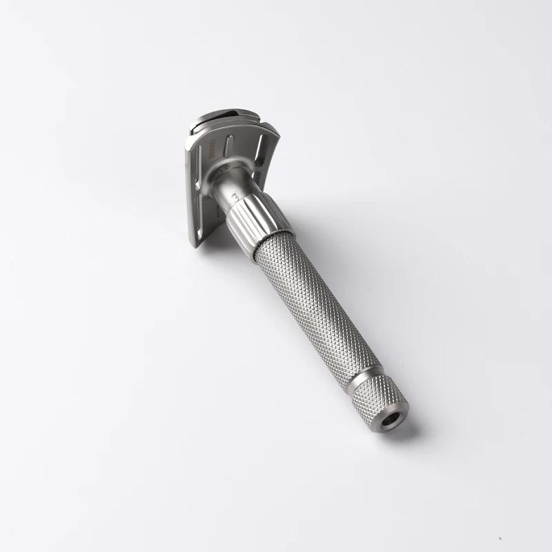 Rasoir de sécurité réglable incliné en acier inoxydable Torqx version mate Yaqi