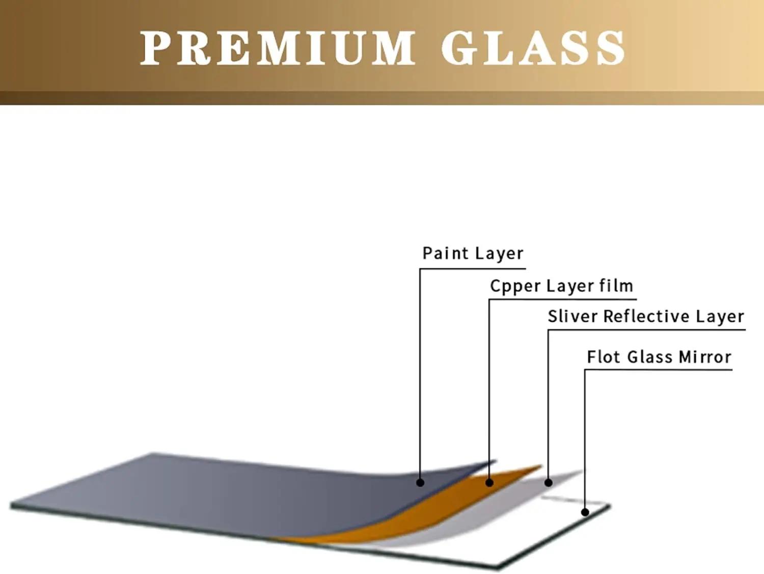 Miroir pleine longueur 64 "x 21", suspendu ou appuyé sur le mur, miroirs de sol, dressing mural