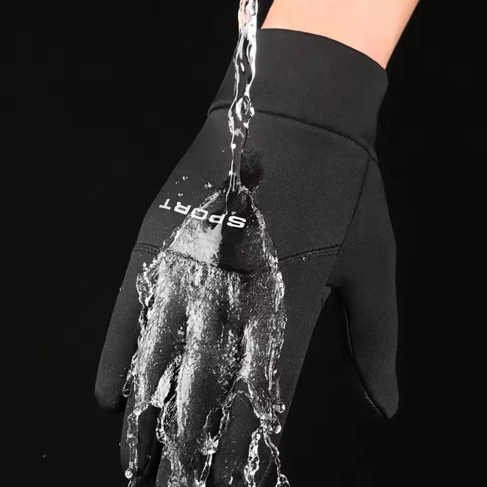 Gants chauds pour hommes et femmes, écran tactile, en peluche, pour Sports de plein air, coupe-vent