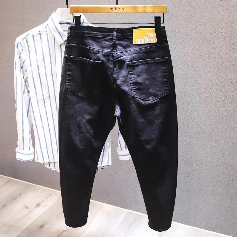 Jeans troués déchirés pour hommes, pantalons masculins blancs, streetwear confortable, denim, mode h