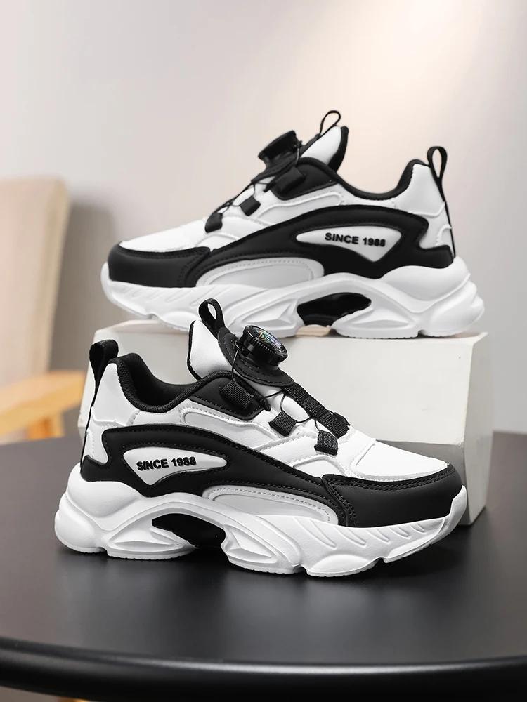🔥 Sneakers pour enfants entièrement noires avec boucle rotative | Très facile à mettre et à enle