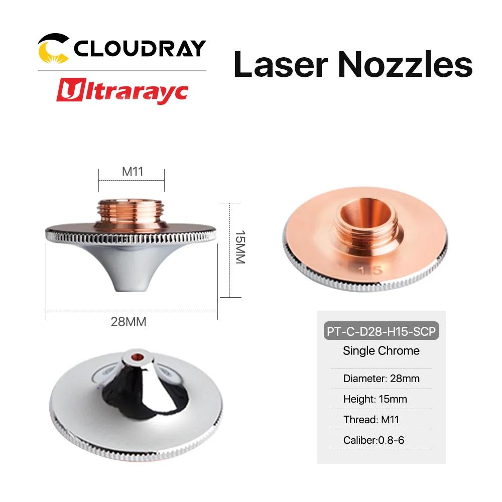 Ultrarayc 10 pièces buses Laser D28 calibre 0.8-6.0mm simple Double couches chromées pour la coupe d
