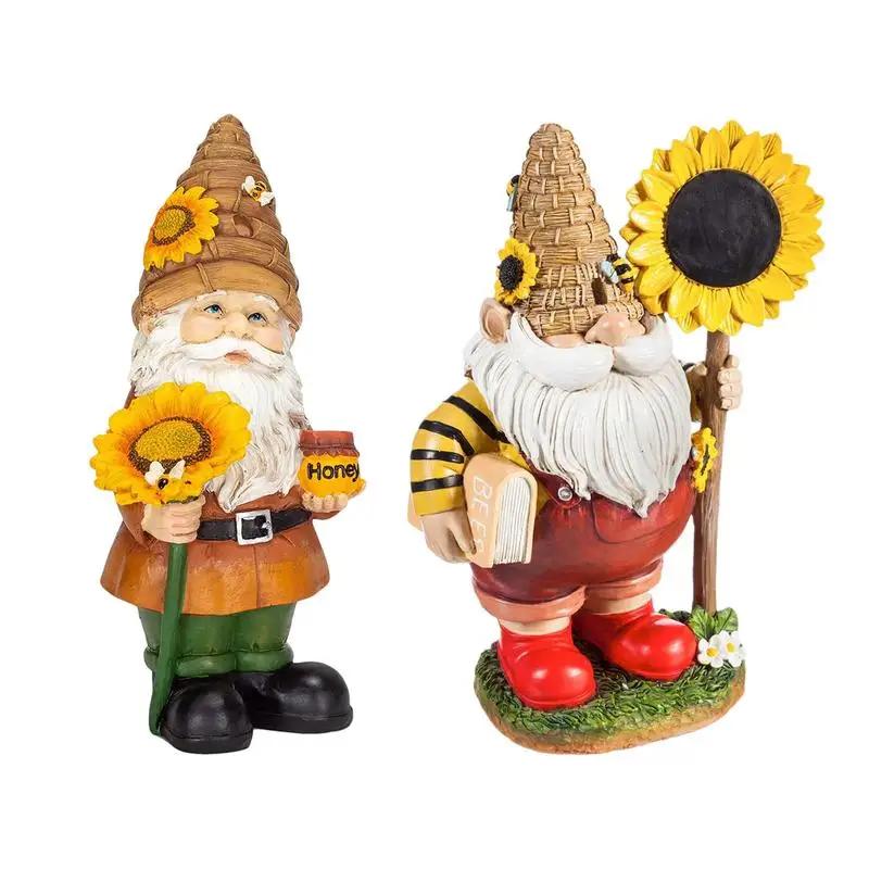 Statue de Gnome de jardin en résine drôle, Figurines de nains coquins de dessin animé, petites Sculp