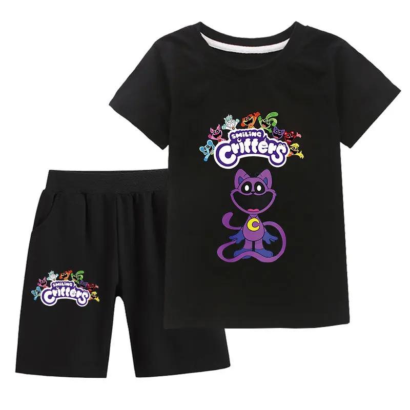 Hot souriant Critters Catnap garçon vêtements été coton à manches courtes t-shirt + Short Costume fi