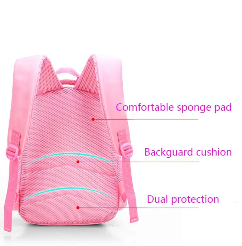 Sac à dos pour enfants rose chat mignon maternelle enfant sac d'école sac à dos fille étudiant adole