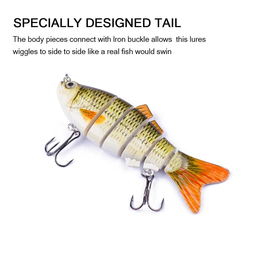 Leurre de pêche articulé Hanlin 5/6/7/8/10cm, mini-swimbait flexible, leurre bionique crankbait coul