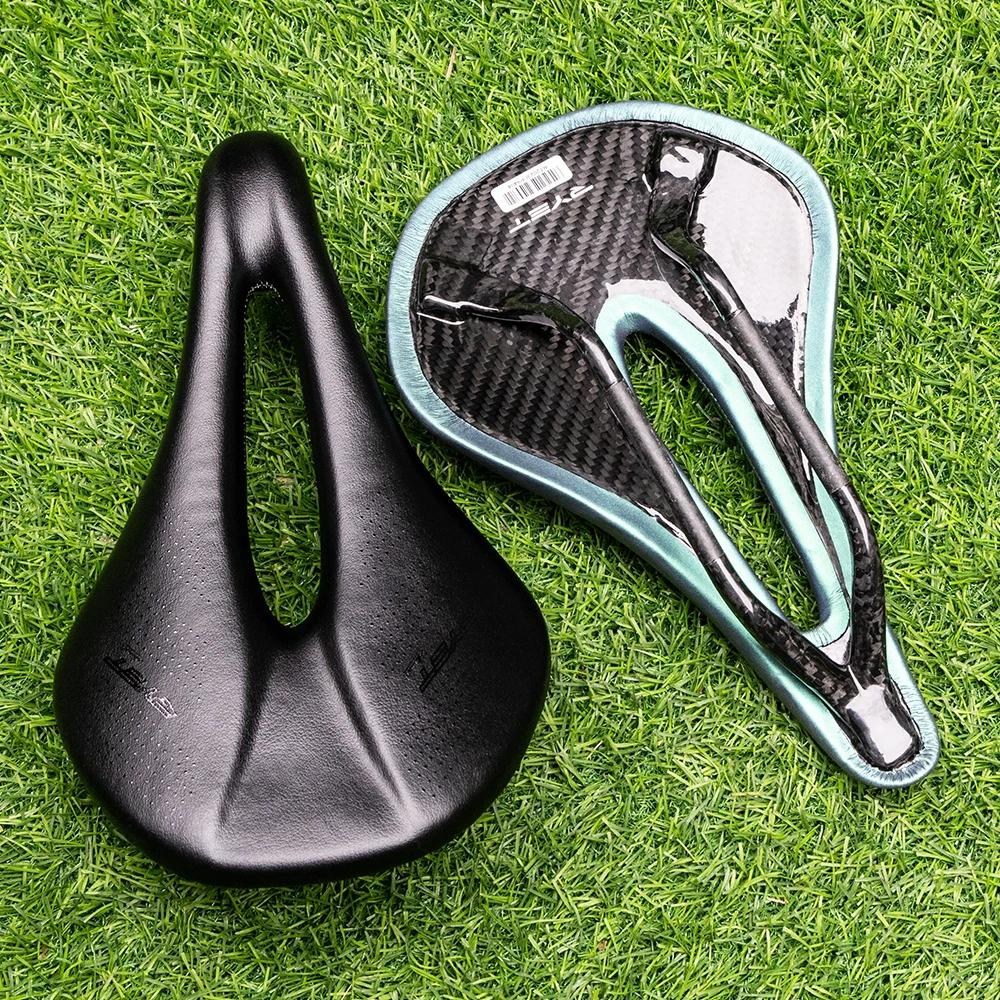 RYET-Selle de vélo entièrement en carbone, siège super léger, coussin de siège souple en PU, pièces