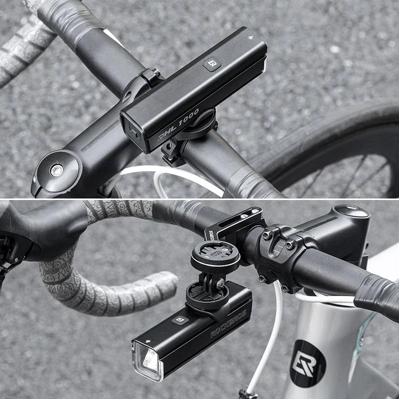 ROCKBROS vélo lumière 1000LM type-c charge vélo lumière avant lampe Rechargeable cyclisme phare alum