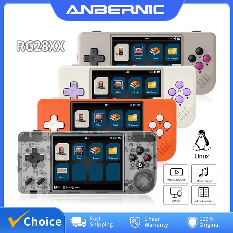 ANBERNIC RG28XX Console de jeu portable 2.83 "écran IPS Linux Console de jeu vidéo rétro batterie 31