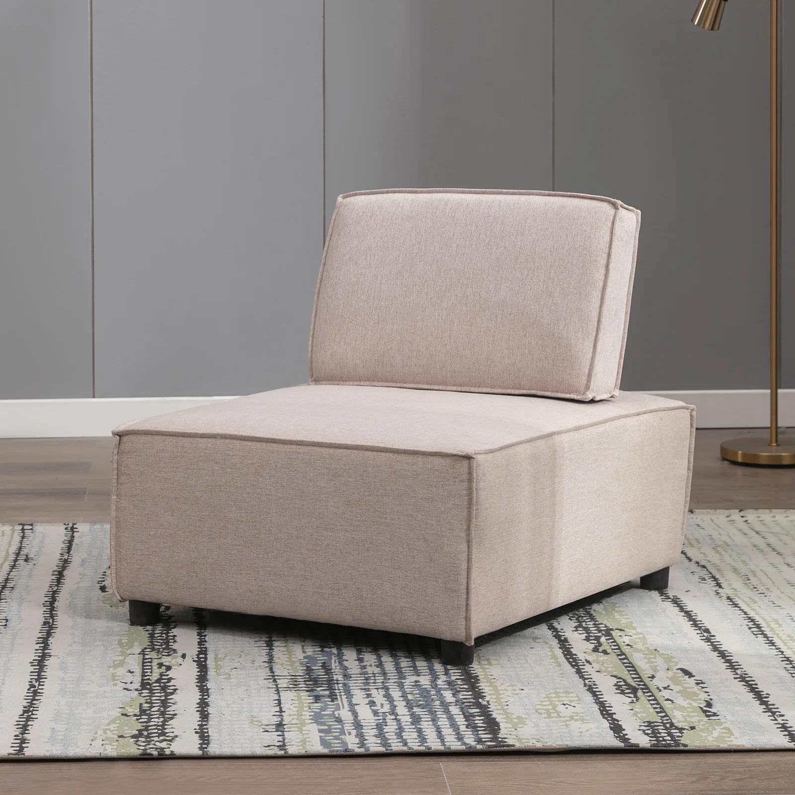 HORGgland-Canapé modulaire convertible carré O, canapé d'angle moderne, chaise sans bras simple au s