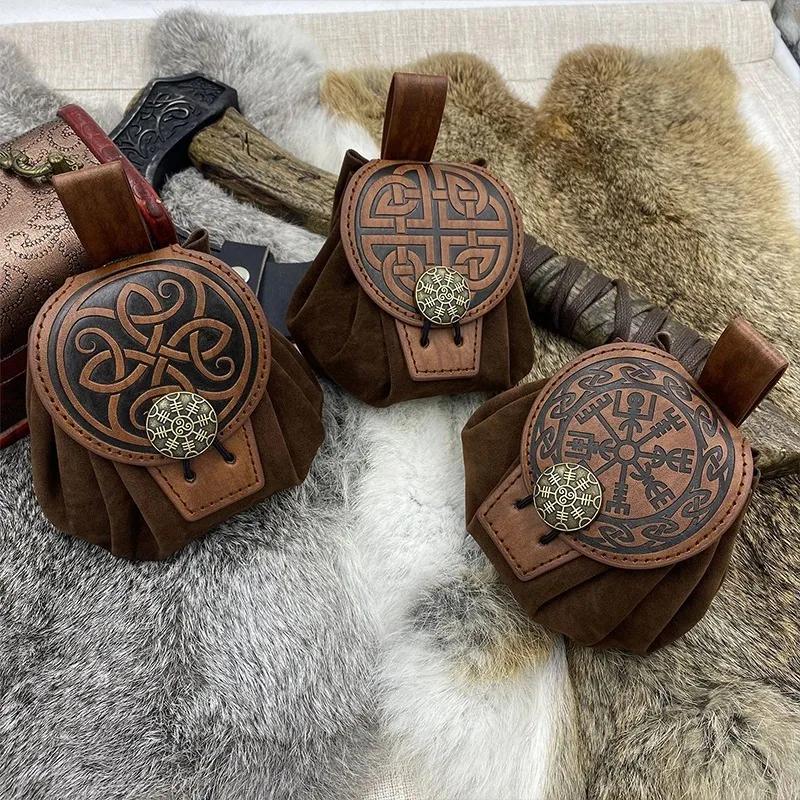 Steampunk – sacs banane de Style Punk médiéval pour hommes, porte-monnaie en cuir Pu, ceinture suspe