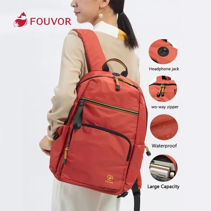 FouEisSac à dos étanche en nylon léger pour femme, cartable décontracté, grand sac à dos initié, mod