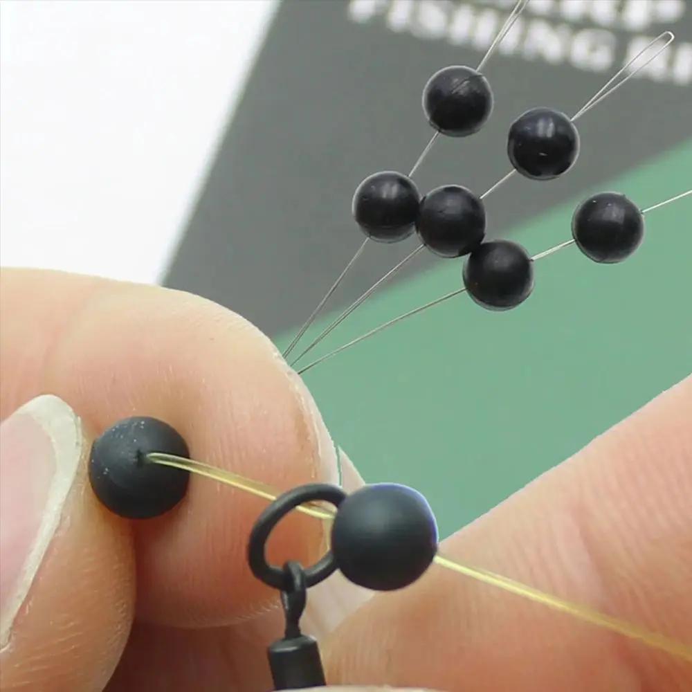 Perles de pêche rondes, souples et dures de 3mm à 12mm, accessoires pour leurres, hameçons, 100 pièc