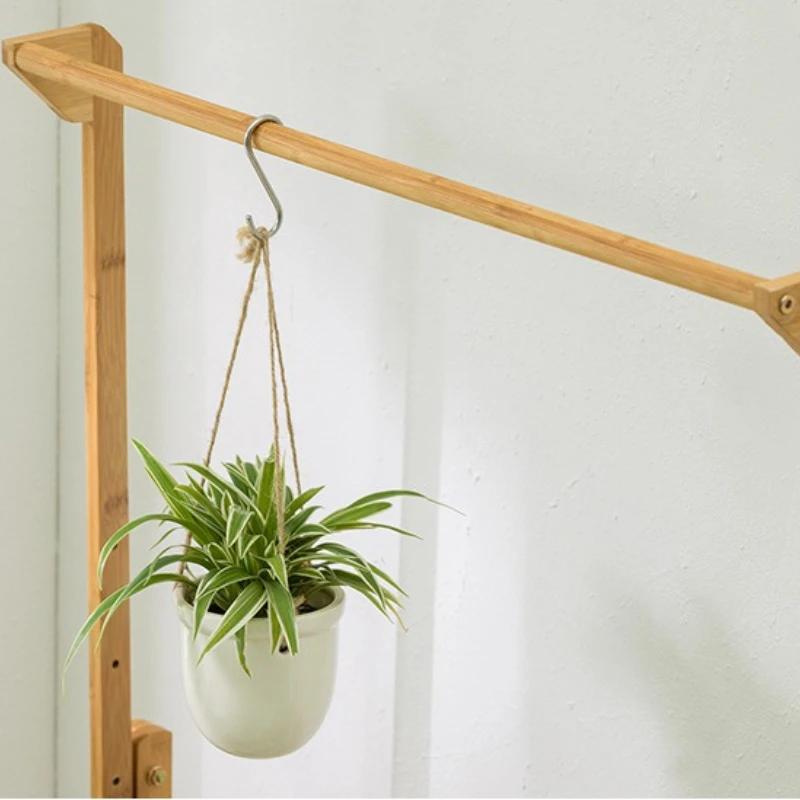 Jardinière suspendue en bois pliable, support pour plantes de balcon épaissi, étagère verticale à pl
