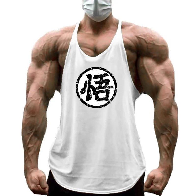 Débardeur homme coton respirant sans manches Fitness musculation Y-back été mode sport