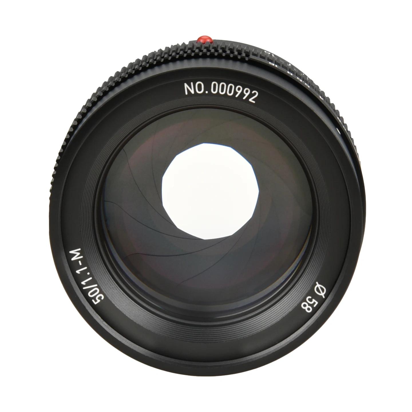 VLOGMAGIC Objectif à grande ouverture 50 mm F/1.1 à mise au point manuelle, monture Leica M / L, mis