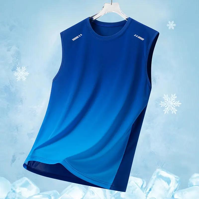Gilet de course d'été pour hommes, réfléchissant contrasté, pour Jogging, sport, manteau sans manche