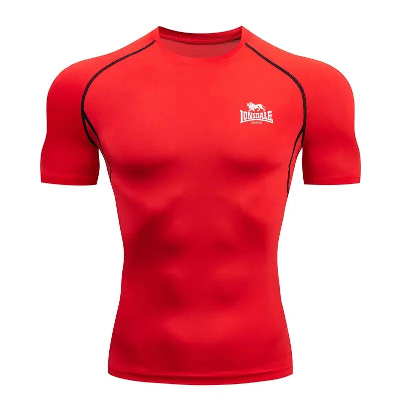 Nouveau T-shirt de compression pour hommes, fitness, gym, sport, course à pied, Rashgard, hauts, tee