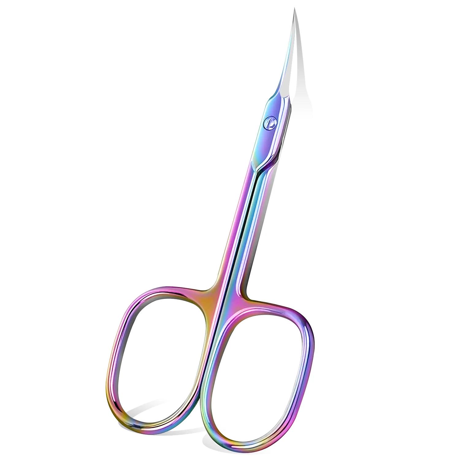 Ciseaux à cuticules pour ongles, 1 pièce, sourcils/cils, moustache, multi-usages, Extra fins, incurv