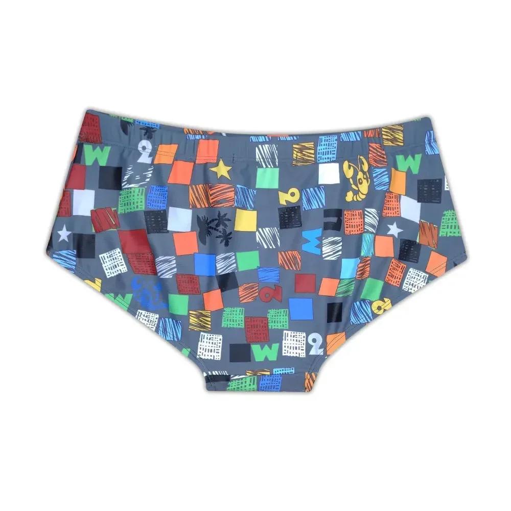 Sexy été hommes maillots de bain maillots de bain carré Graffiti Surf maillot de bain Boxer slips Bi