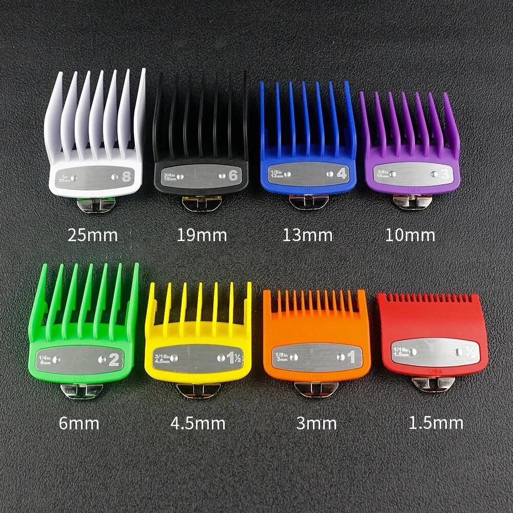 Peignes de guidage pour tondeuse à cheveux professionnelle, 8 pièces/ensemble, pour tondeuse Wahl, a