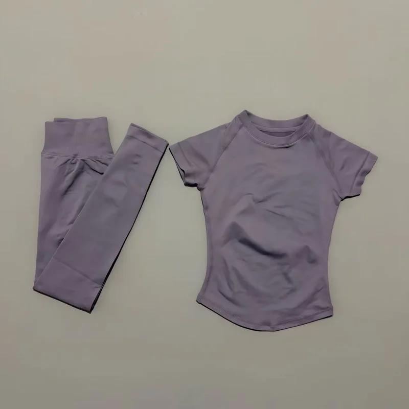 Ensemble de sport 2 pièces pour femme, haut de yoga et fitness côtelé à taille basse, ensemble court