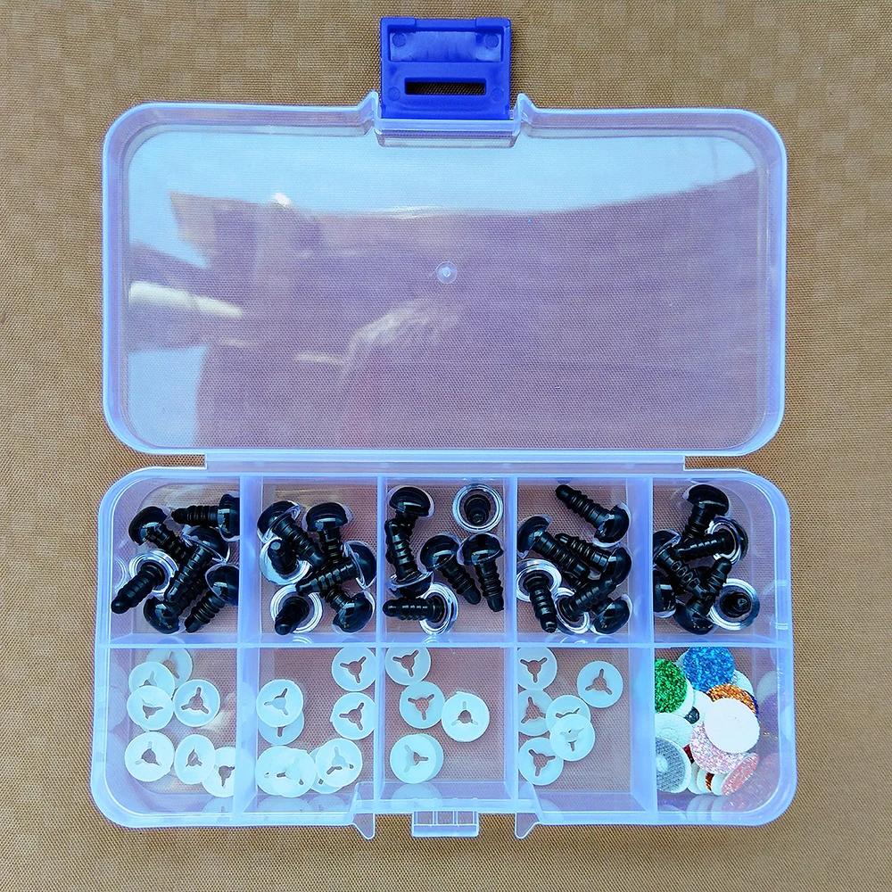 Yeux de sécurité en plastique à paillettes 3D, 30 pièces, pour jouets au Crochet, Amigurumi, artisan