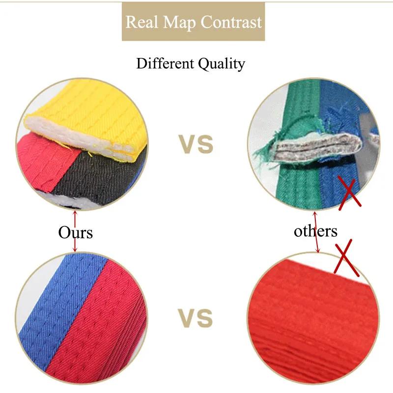 Ceinture Taekwondo Judo Karaté YS05 Noir Rouge Vert Jaune - Ceinture Aléatoire Enfants Adultes