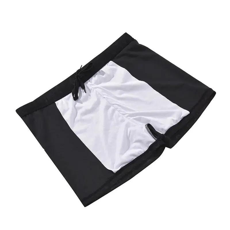 Maillot de bain homme professionnel noir grande taille séchage rapide tissu bionique