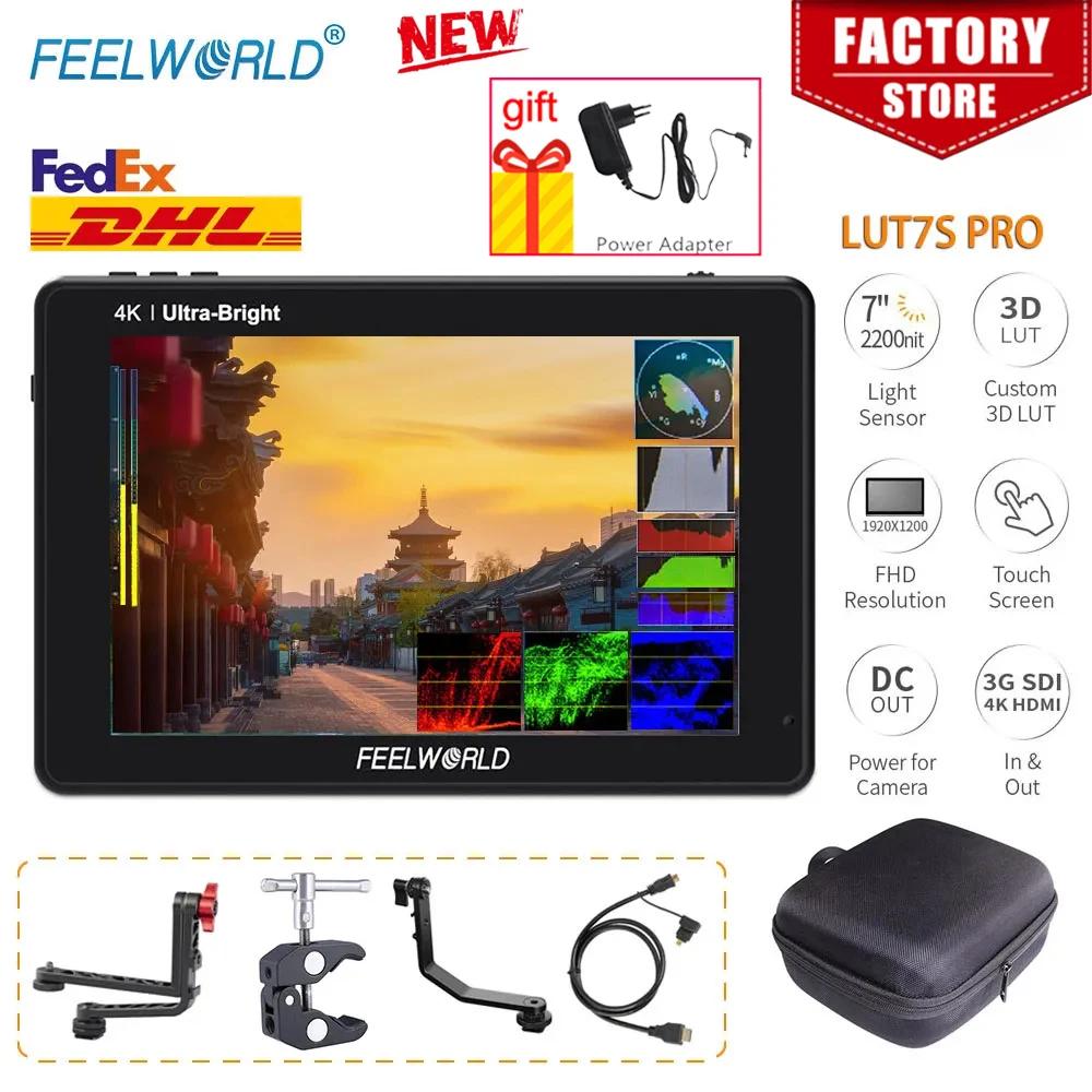 FEELWORLD – moniteur de champ LUT7S PRO pour caméra DSLR 7 pouces, 2200nits, écran tactile LUT 3D Ul