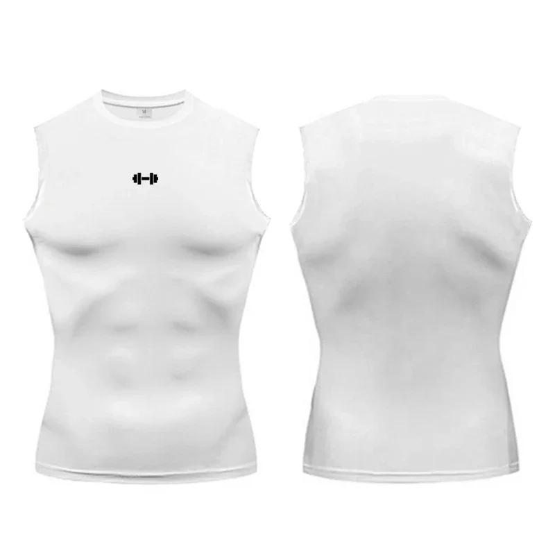 Chemise de Compression pour hommes, gilet de course, été, soie glacée, séchage rapide, T-shirt de sp