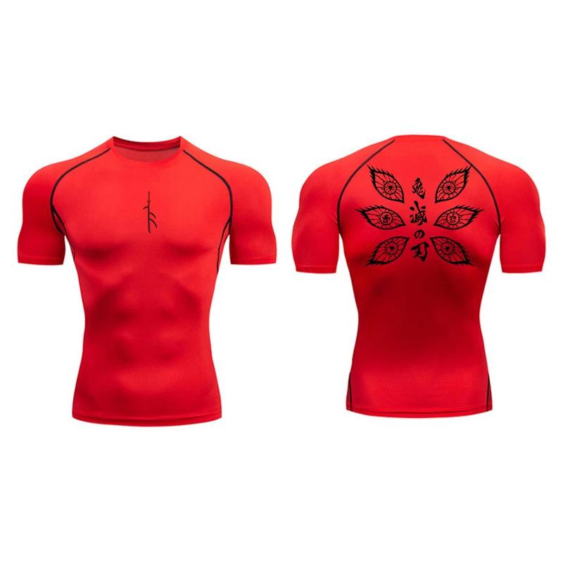 Chemise de Compression à imprimé graphique pour hommes, T-Shirt d'entraînement de gymnastique, de co