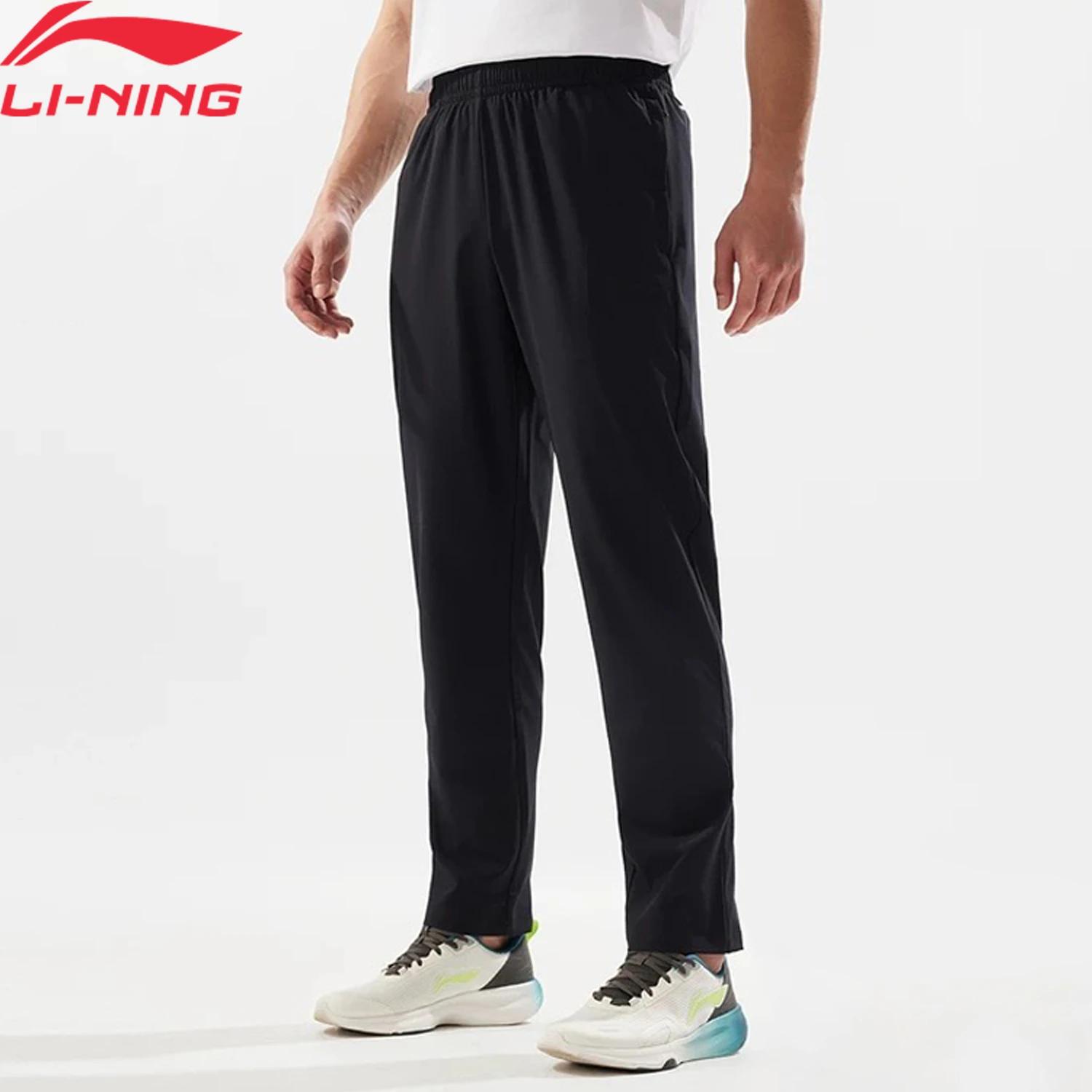 Li-Ning Pantalon d'entraînement pour hommes AT DRY ULTRA respirant coupe régulière 86% polyester 14%