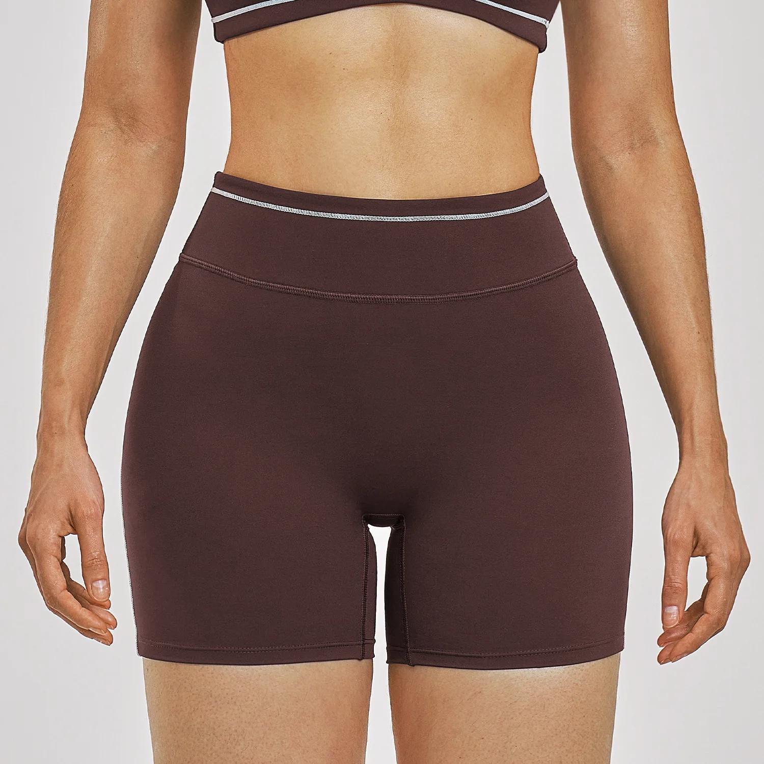 Shorts de sport taille haute à séchage rapide Ningyu pour femme, shorts de yoga push-up, shorts de c
