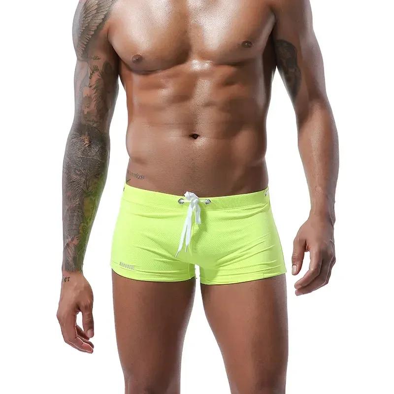 Boxer de bain pour hommes, maillot de bain Sexy, slip de plage, court, brouilleur de Surf, maillot d