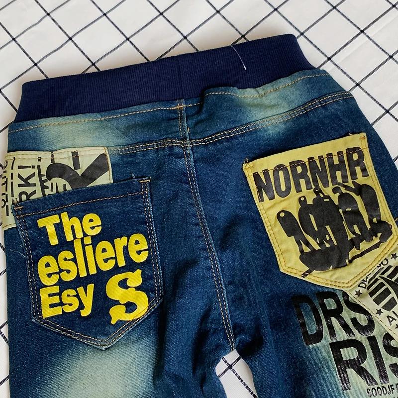 IENENS garçon filles pantalon jean slim taille élastique pantalon 4-13 ans enfants garçons Denim vêt