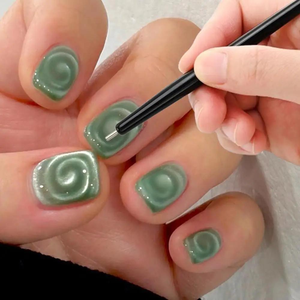 Stylo magnétique pour ongles Vortex/lollipop, œil de chat, crée une ondulation de l'eau, effet tourb