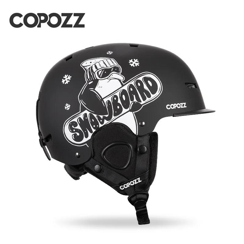 Casque de ski COPOZZ unisexe anti-impact - Certifié sécurité neige pour adultes et enfants snowboard