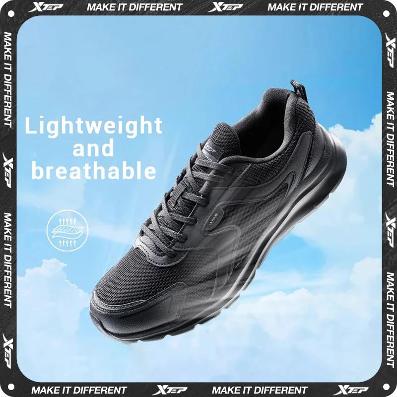 Chaussures course homme maille respirante - Baskets sport marathon - Modèle hiver noir blanc
