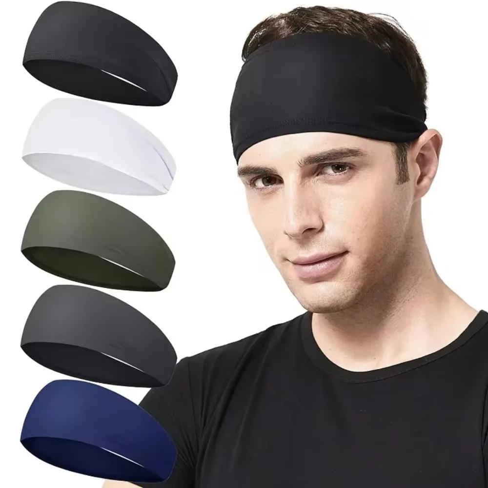 Bandeaux de sport couleur unie élastique antidérapant séchage rapide entraînement Fitness Yoga unise