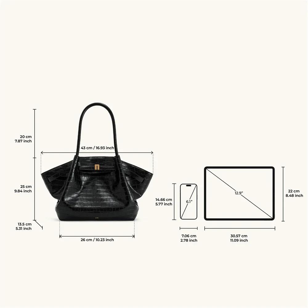 Sac à bandoulière JW PEI2026 pour femme, sac de créateur grande capacité marron foncé avec pochette