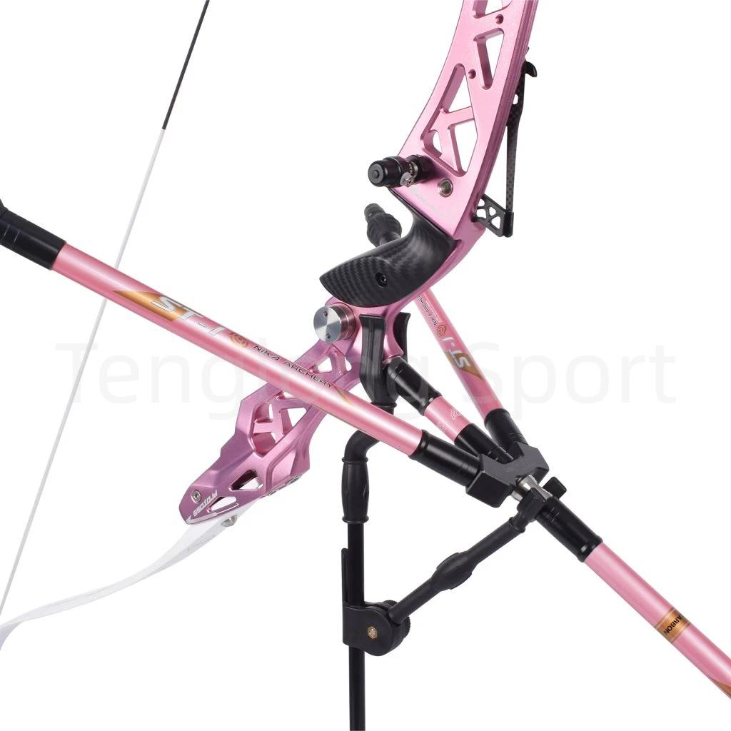 Nika – barre stabilisatrice pour arc Recurve, en Fiber de carbone, couleur blanc et rose, 1 ensemble