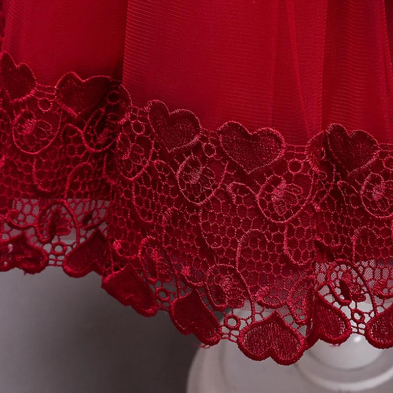 Robe d'été en dentelle pour filles, tenue de soirée à fleurs appliquées, Costume pour enfants de 2 à