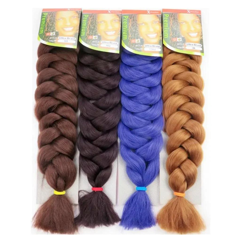 Xpression – cheveux synthétiques à tresser de 82 pouces, 165g, tresses Jumbo, tresses au crochet, co
