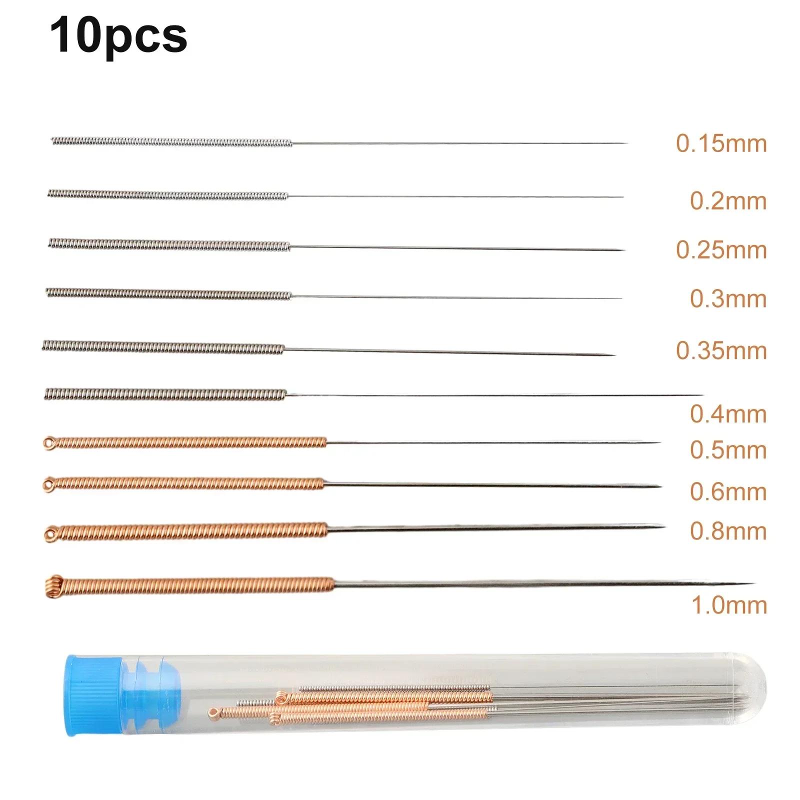 1 jeu d'aiguilles de nettoyage, buse de 0.15 à 1.0mm, aiguilles de nettoyage haute élasticité MK8 po
